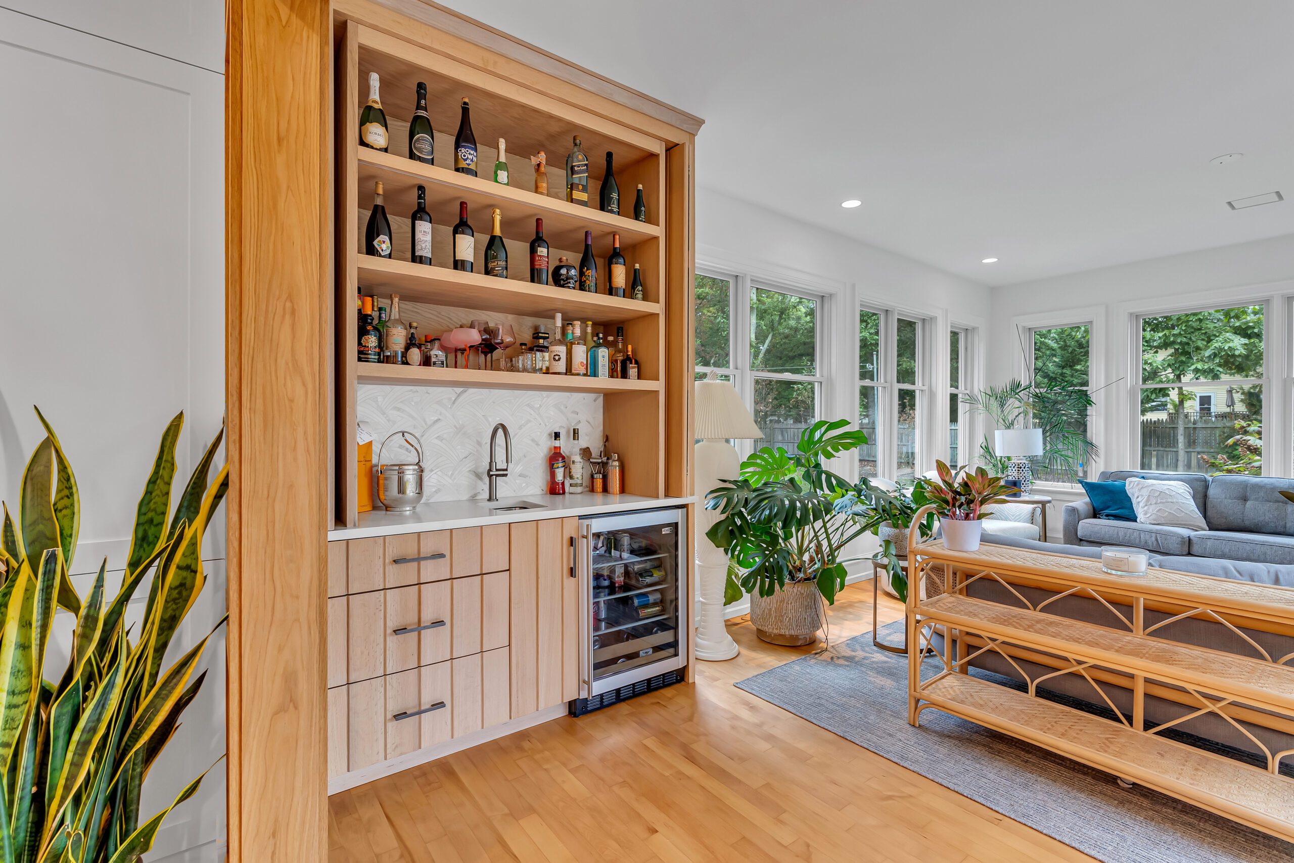 Dry Bar and sun room home addition