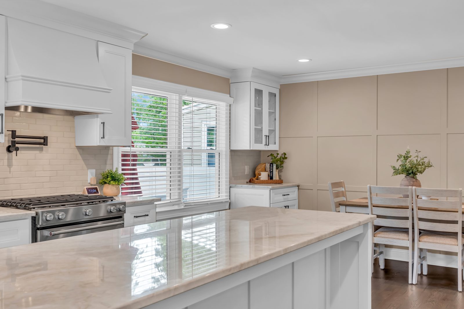 White kitchen remodel with long island on Boulton Ave, Point Pleasant NJ