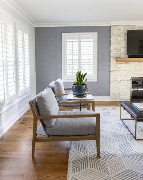 Clean and bright living room home addition
